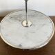 Silver-plated rotating platter and white marble pastry stand 1960 neoclassical