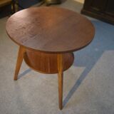 1960s oak pedestal table
