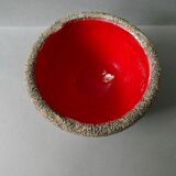Red enamelled sandstone cup, Francis Triay, 50/60
