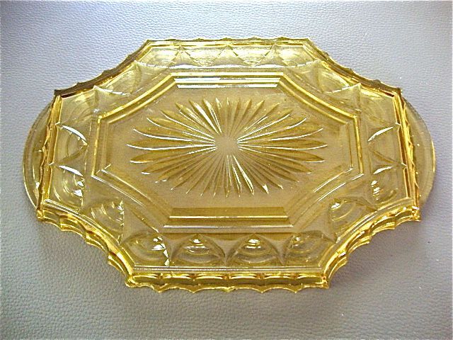 60s molded glass tray