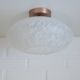 Vintage Murano Glass Sconce Lamp / Unique Light Fixture / Semi Flush Mount