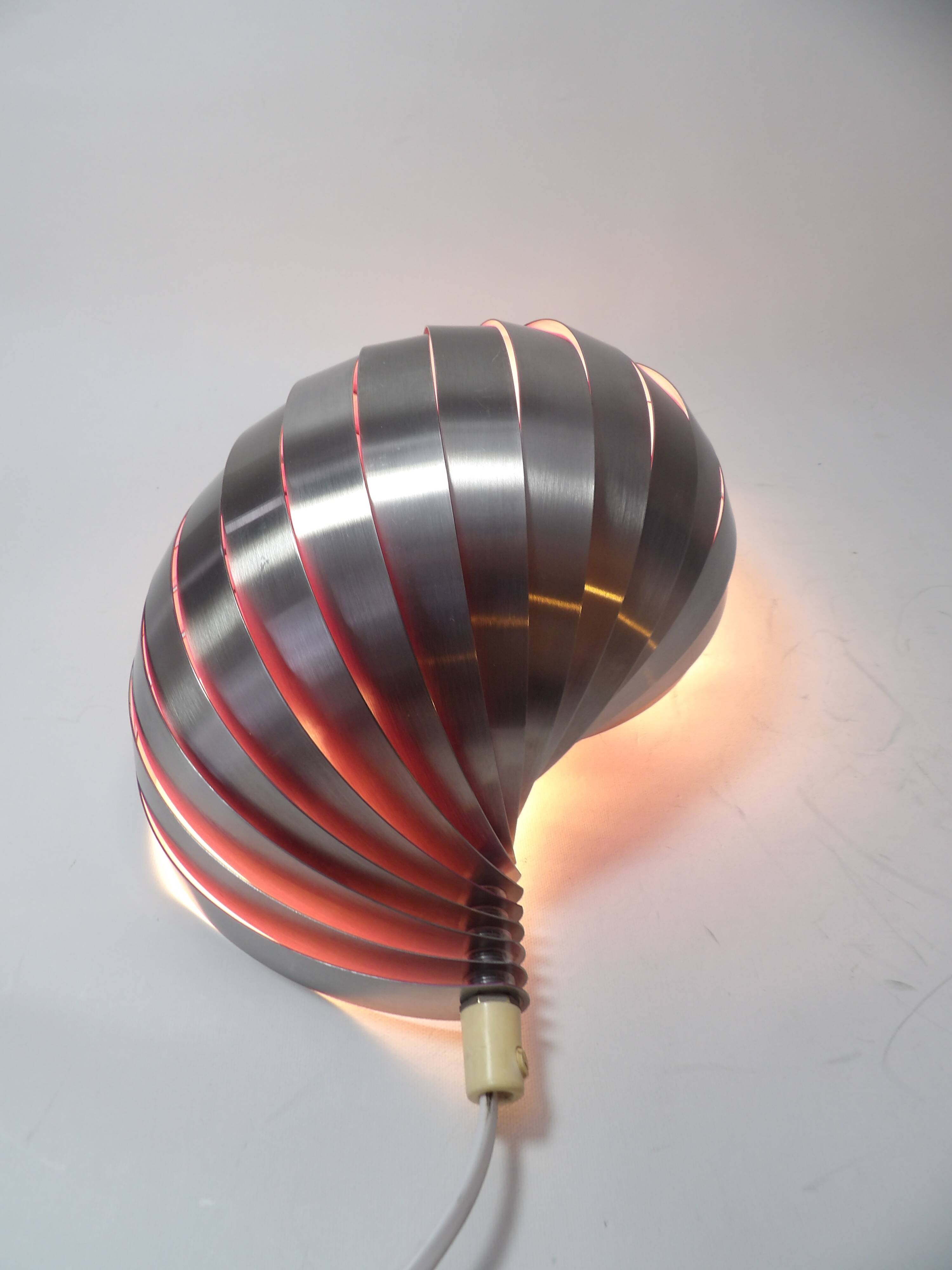 Henri Mathieu Kinetic Spiral Style Wall Light