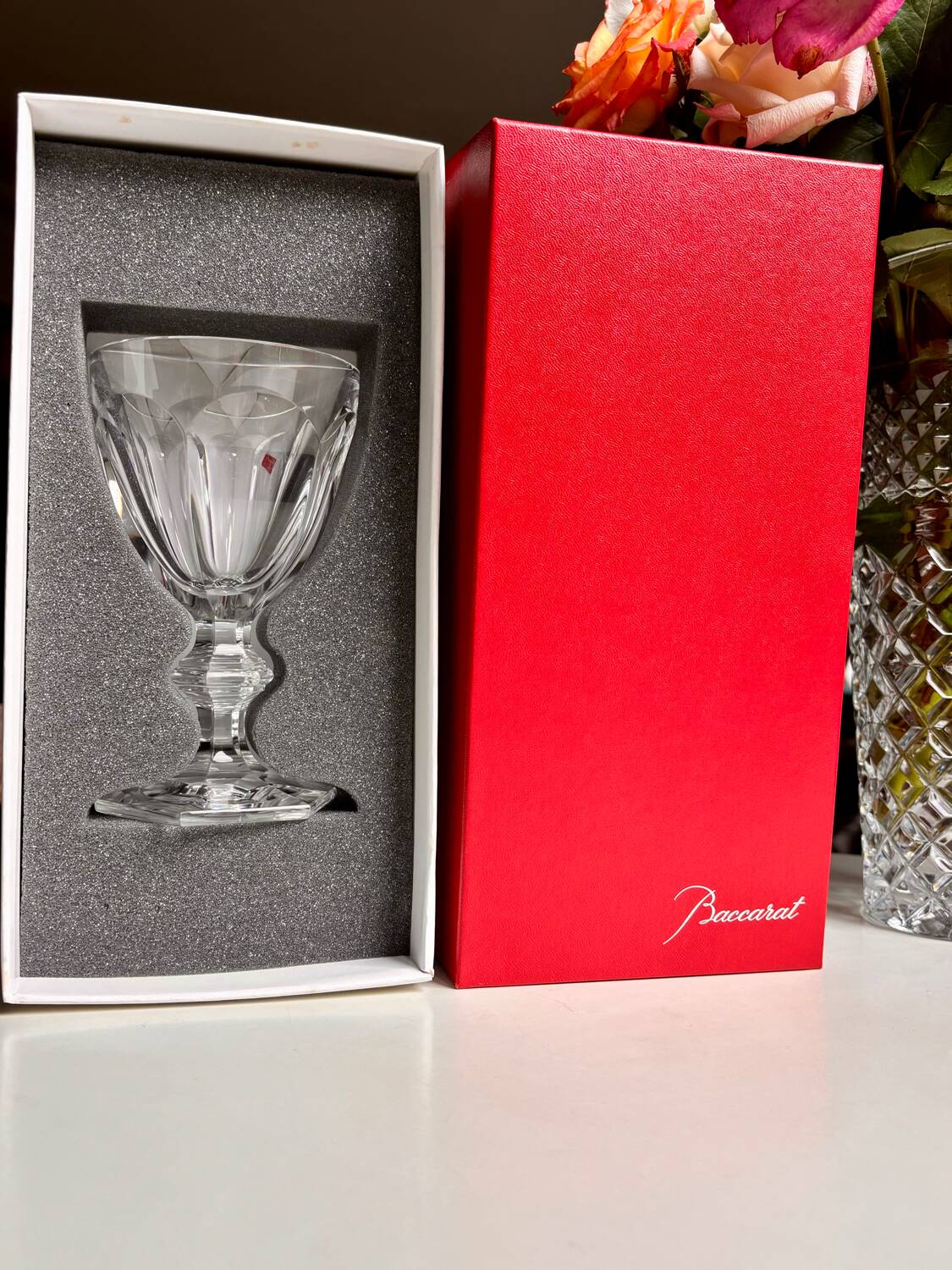 Harcourt verre à eau dans sa boîte Baccart