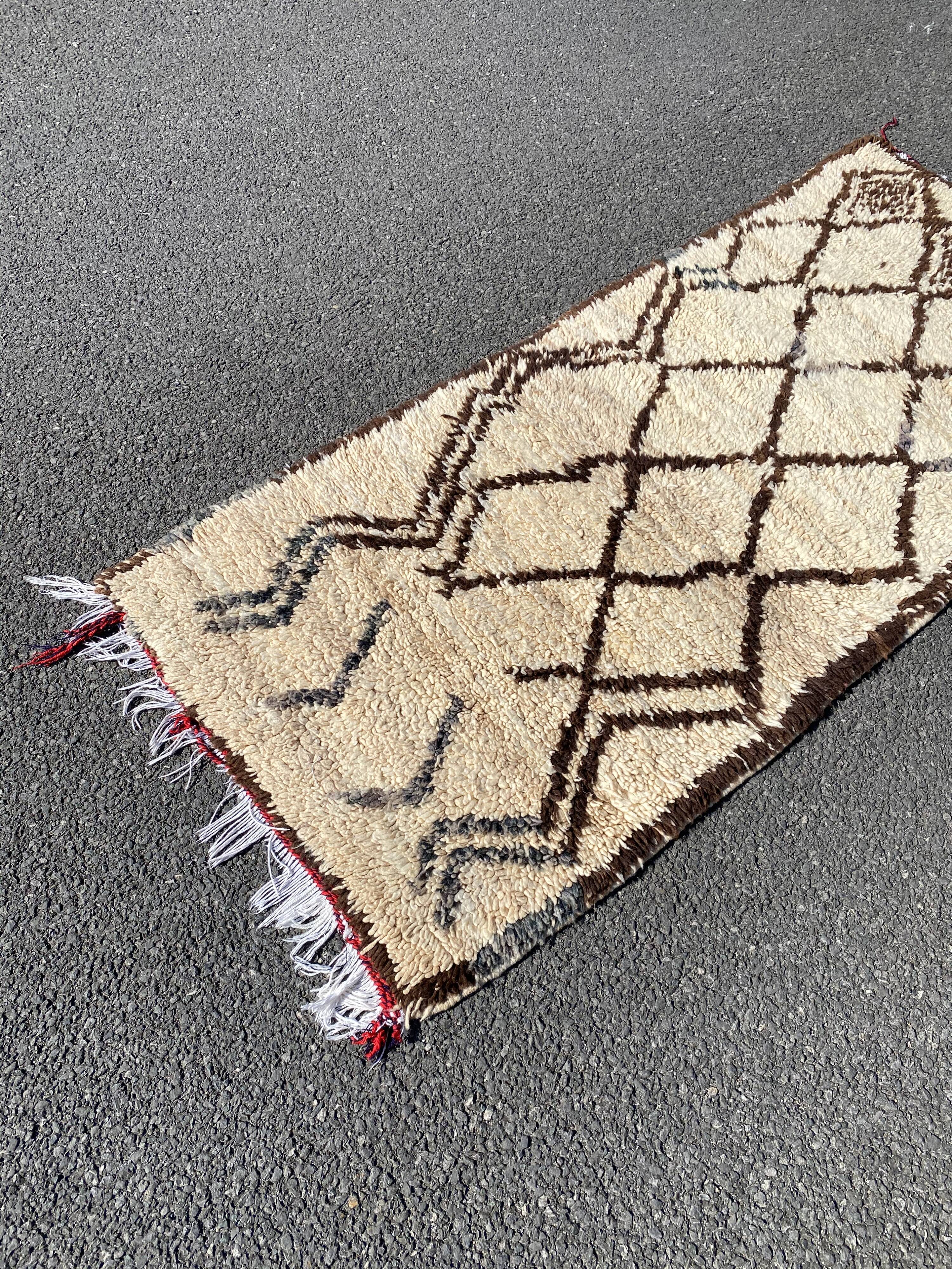 Beni Ouarain berbere carpet 80x180 cm