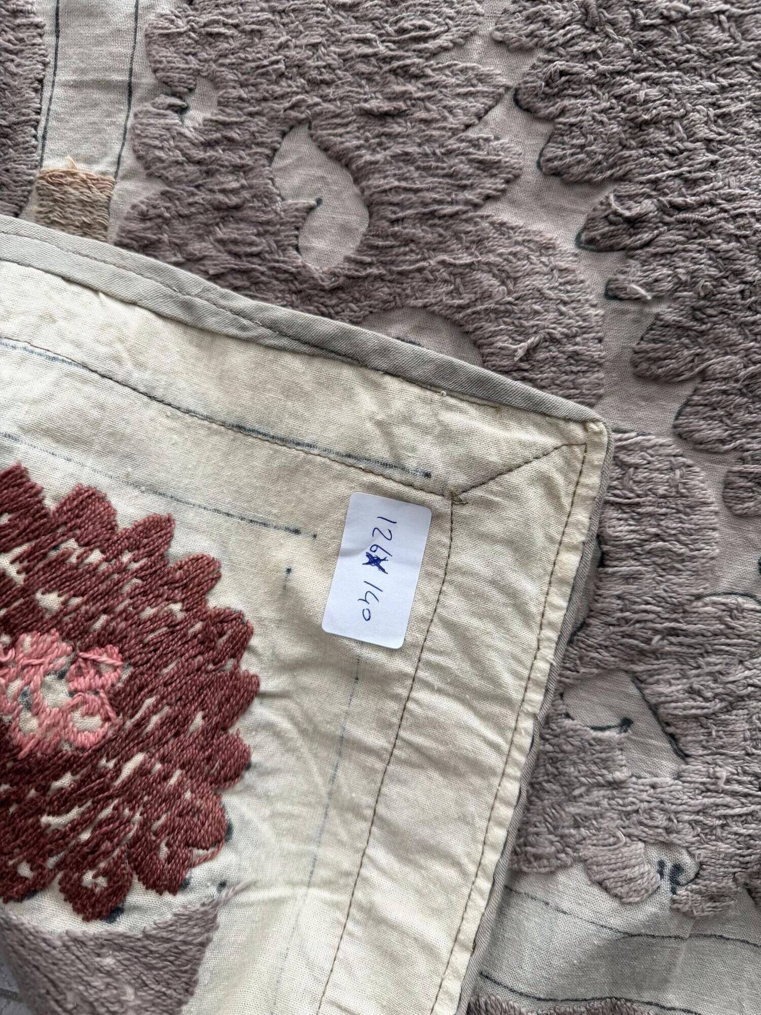 Vintage hand-embroidered tablecloth 126x140 cm
