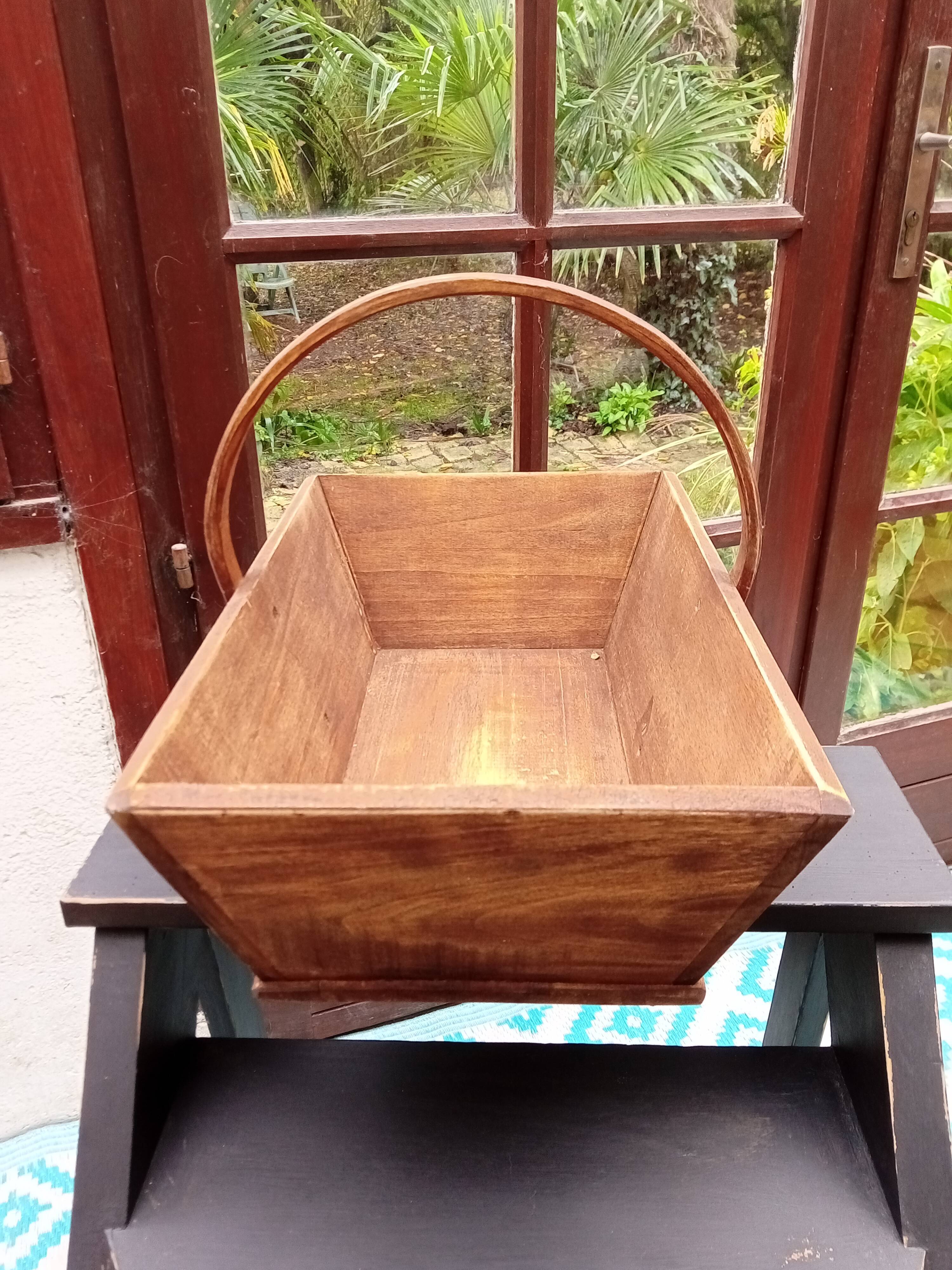 Wooden harvest basket