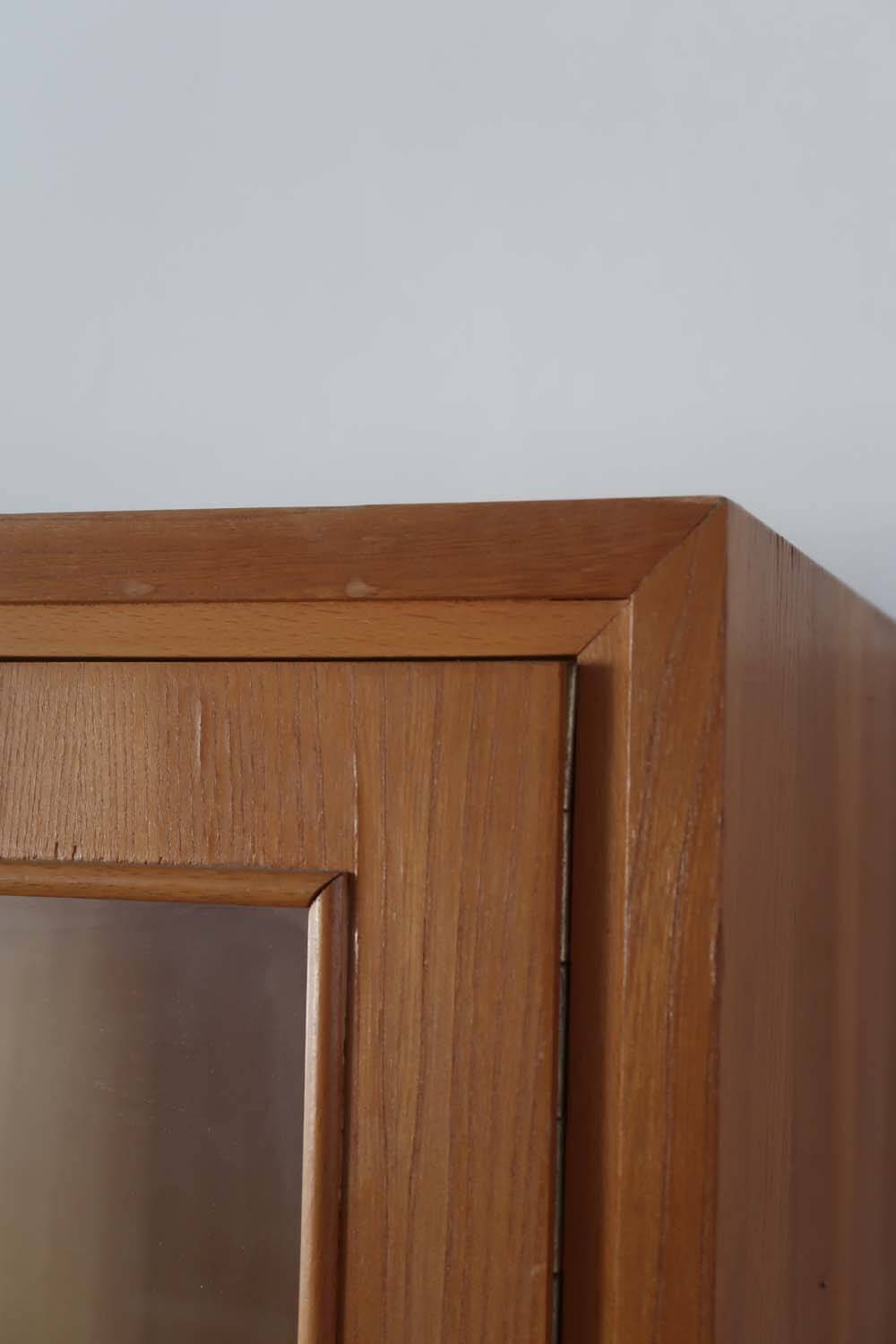 60's glass bookcase