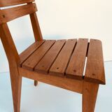 Suite of 6 oak chairs 1960