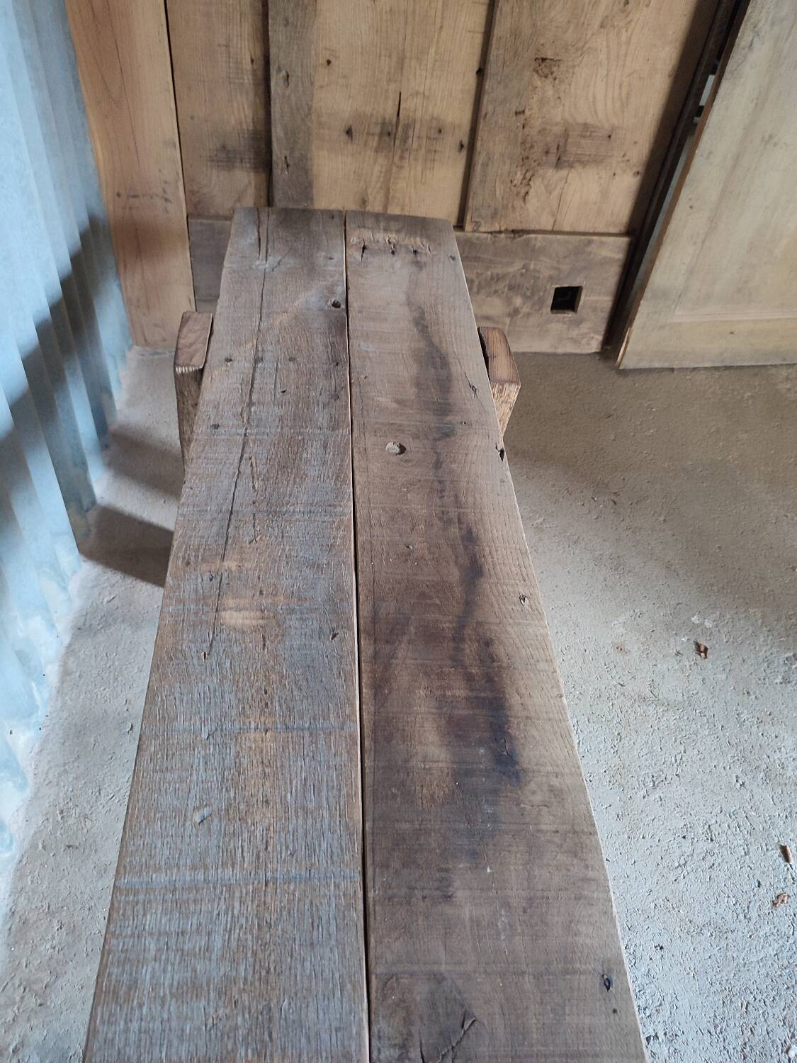 Superb wabi-sabi bed bench...