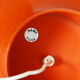 Orange pendant light "Fluga" by Hemi Sweden 1970s