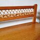 Banc coffre chêne et rotin 1960