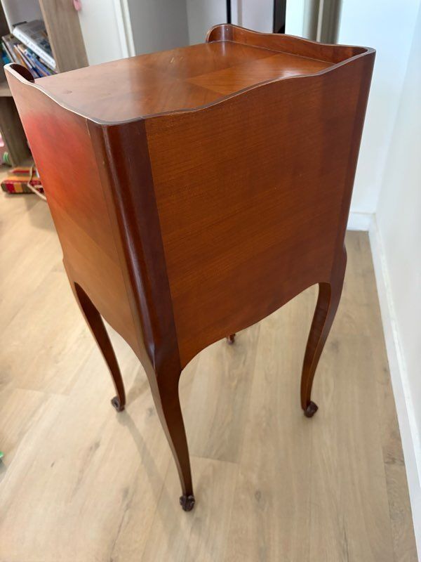Louis XV style bedside table in cherry wood