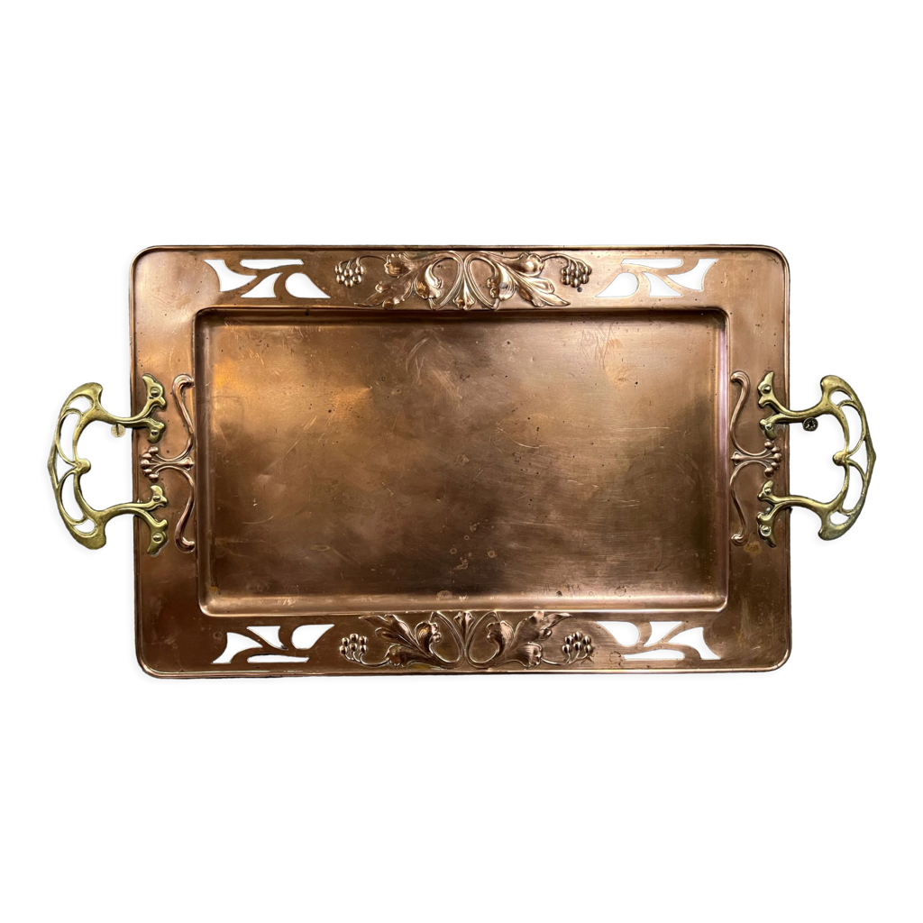 Plateau Ancien En Bronze Ouvré - Pièce Décorative ALE ET COMMERCE