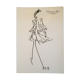 Christian Dior, press mode sketches end of the 1980s.