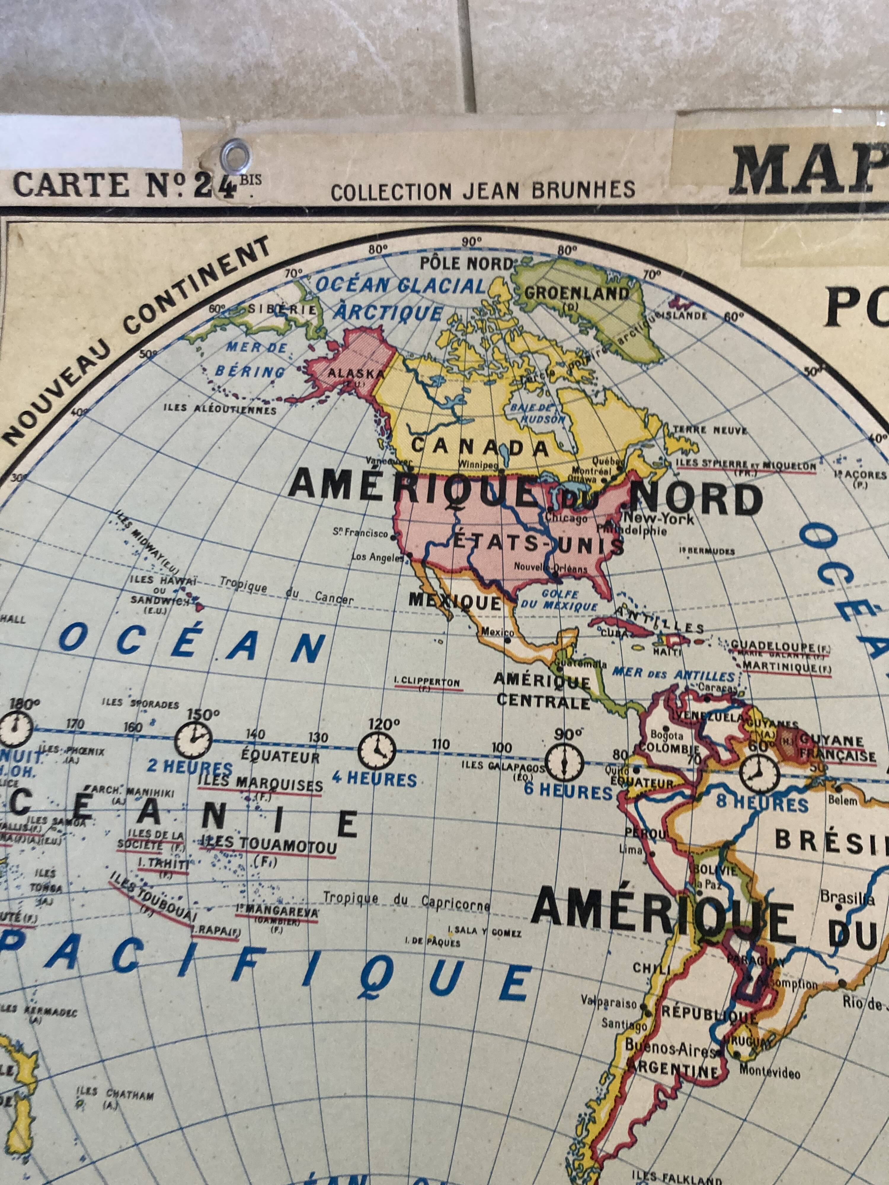 Carte scolaire mappemonde