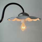 Pair of antique swan neck workshop wall lights