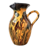 Large pitcher in very colorful flamed stoneware