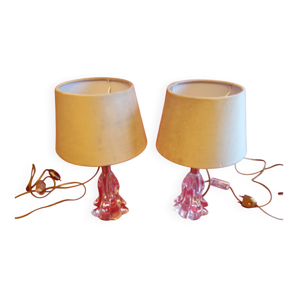 Paire de lampe en cristal (attribué à Baccarat) — Beyit