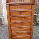 Semainier Napoléon III en noyer fin du 19e siècle