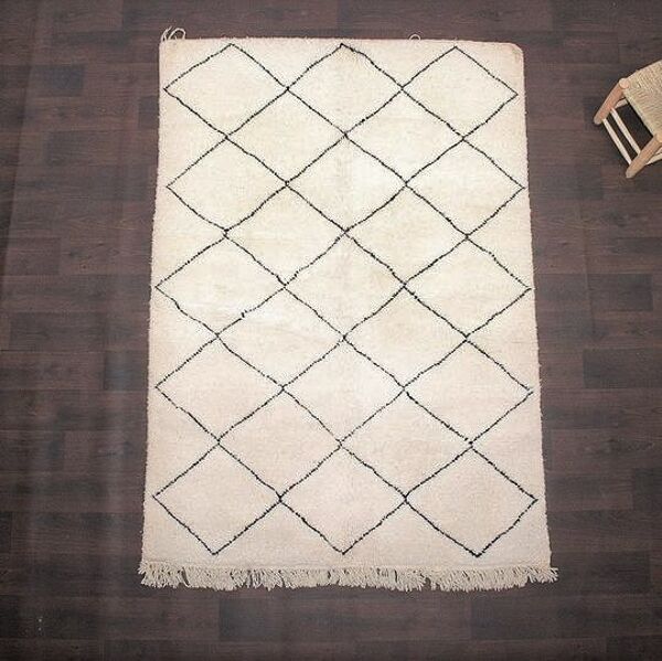 Tapis berbère béni ouarain losange classique 160 X 235 cm