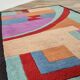 Vintage 80s colour block rug