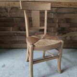 Set of 6 rustic straw chairs
