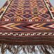Vintage Afghan Tribal Kilim Wool Rug 390x185 cm Red, Orange, Brown, Black Large