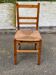 Chaise scandinave bois massif chêne et paillée 90cm