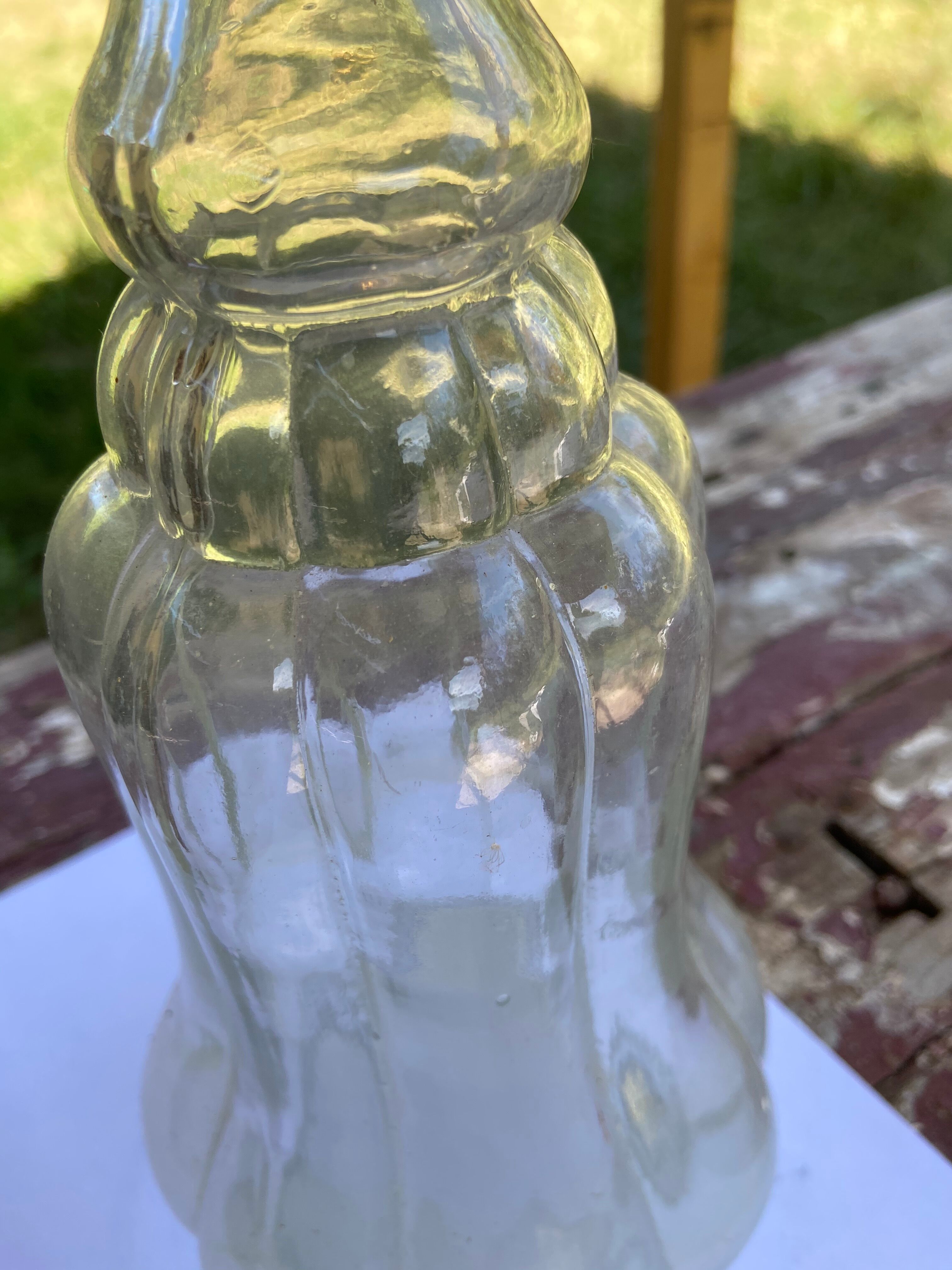 Old glass carafe