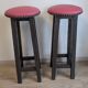 Lot de 6 tabourets de bar en bois — esprit bistrot & bois patiné