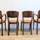 Pair of bridge armchairs and matching chairs – Art Deco style 1950