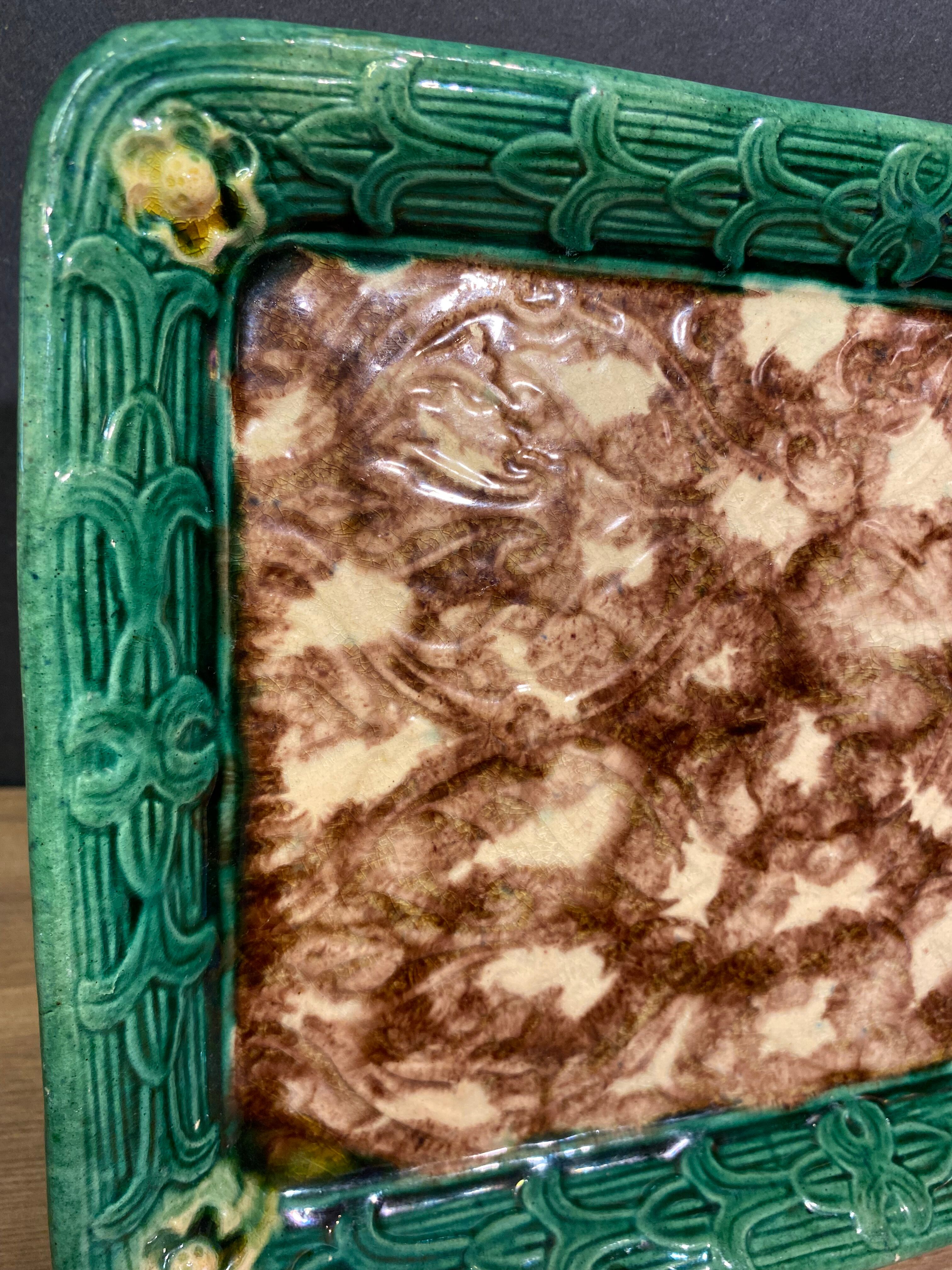 Plateau, flat in slip late nineteenth early twentieth