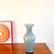 large vase in blue and white opaline Murano style 60s-70s