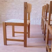 6 Danish Farstrup vintage chairs from the 1960s in solid beech.
