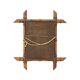 Antique Wooden Faux Bamboo Mirror France 45x39cm