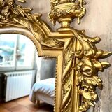 Miroir ancien à fronton XIXème