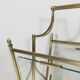 Brass and Transparent Glass Magazine Rack by Maison Jansen