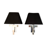 Pair of Lumica wall lamps, Italy, 1970s