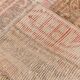 Tapis pour couloir rouge et beige, tapis vintage coureur, 70x289 cm