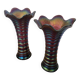 Pair of Imperial vases in iridescent glass
