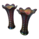 Pair of Imperial vases in iridescent glass