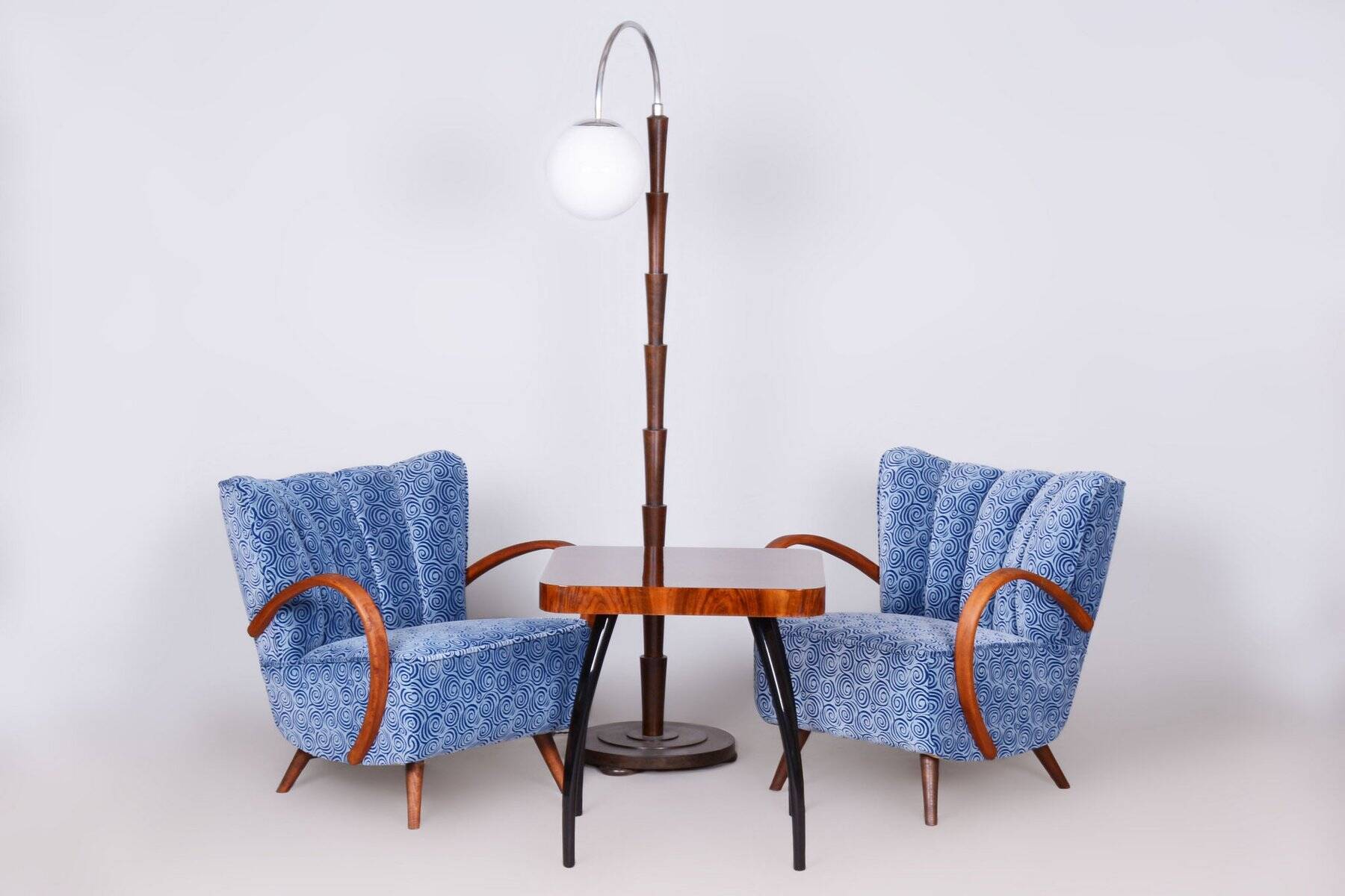 Czech Art Deco Armchairs by J. Halabala for Up Závody, 1930s, Set of 2