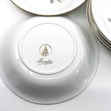 6 earthenware soup plates • L'Amandinoise • Circa 1950