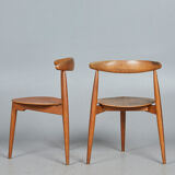 Pair of chairs model 'FH4103', by Hans Wegner Fritz Hansen, Denmark 1960
