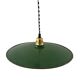 Vintage suspension in green enamelled sheet metal