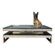 Vintage two-tiered coffee table in 23kt belgochrome, 1970s