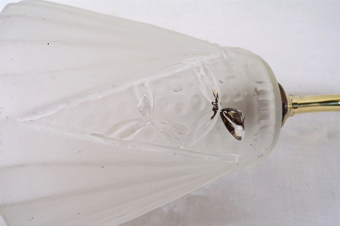 Wall lamp tulip pressed glass decoration shabby chic