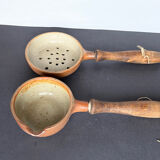 Ladle and sandstone strainer