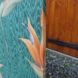 Large vintage fabric screen