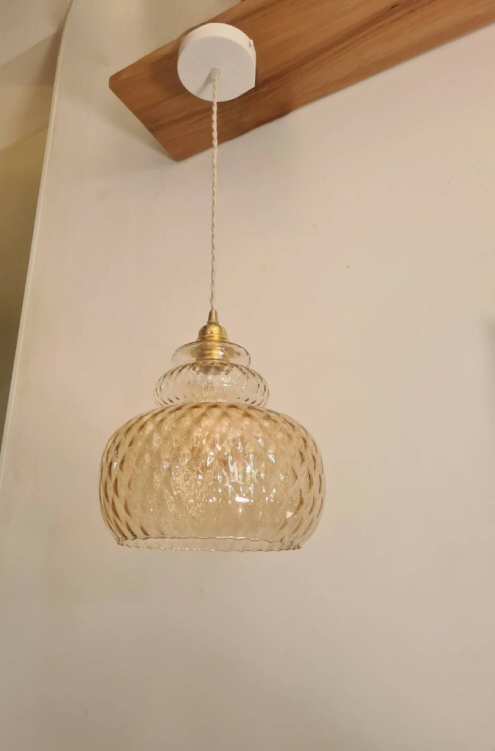 Vintage glass pendant light